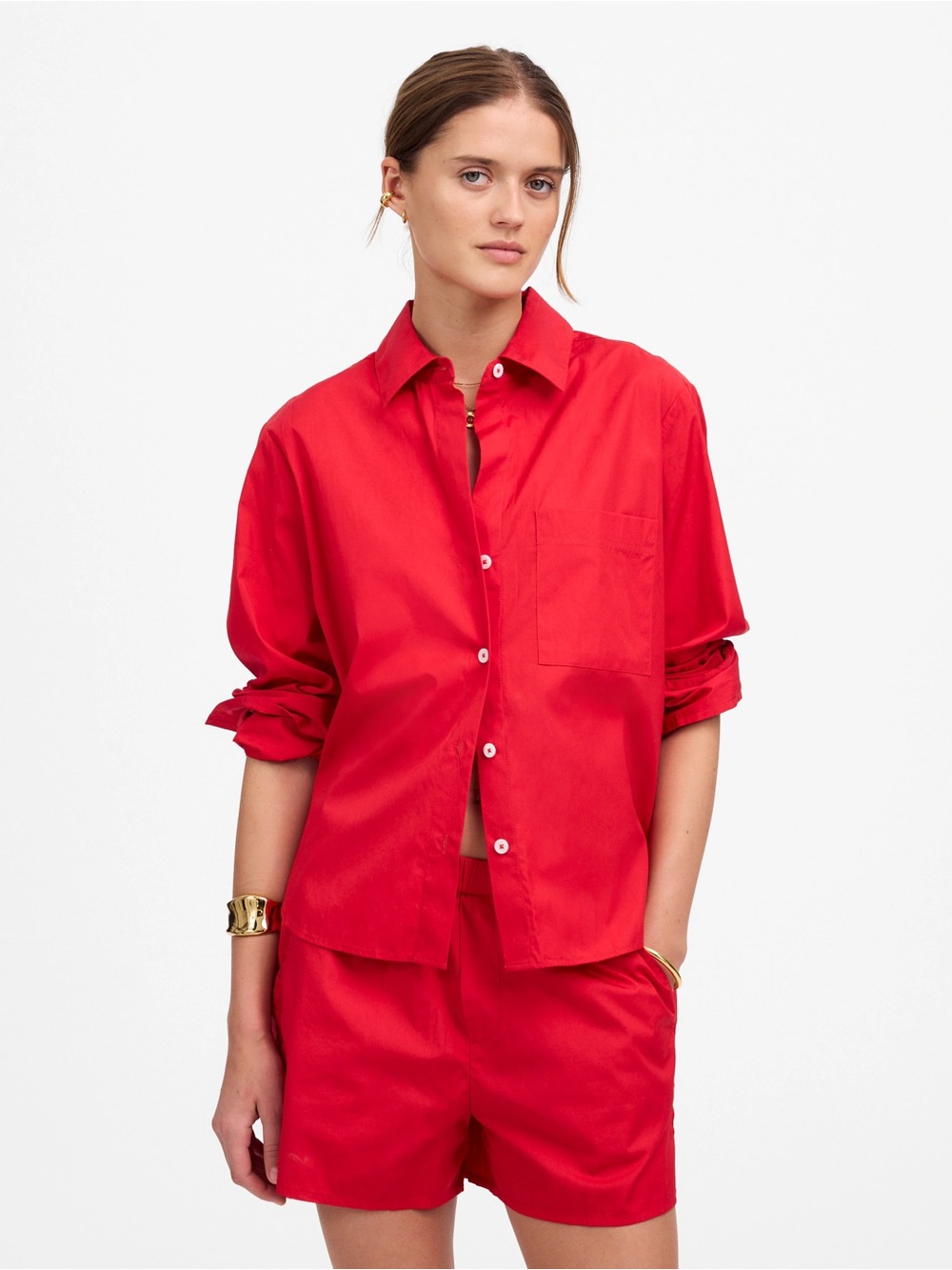 Like New Pistola Red Button Up